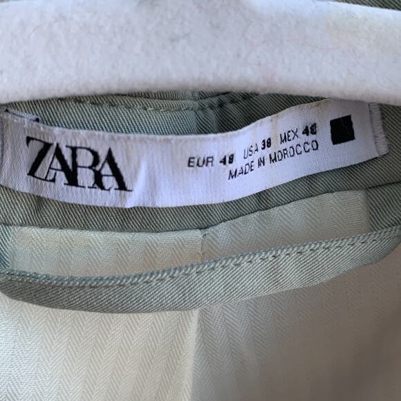 Zara Gray Suit Jacket Blazer - Picture 6 of 8